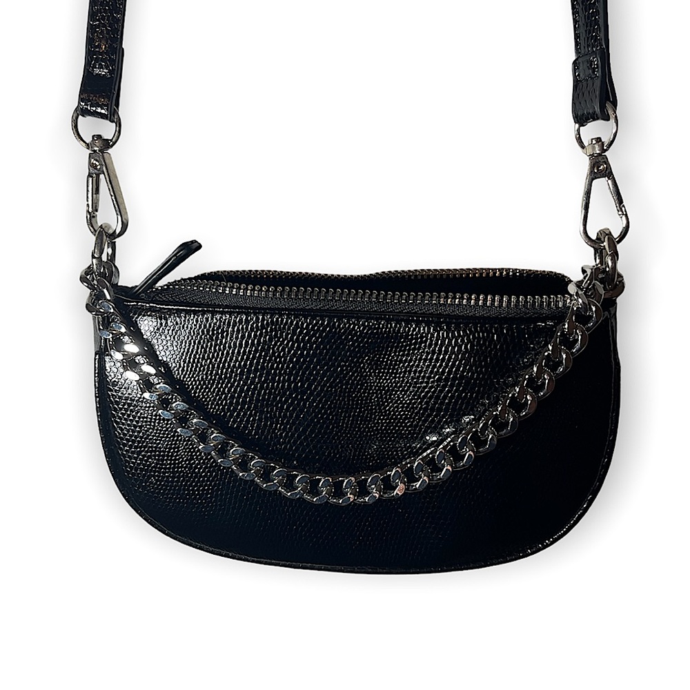 Black Baguette Bag